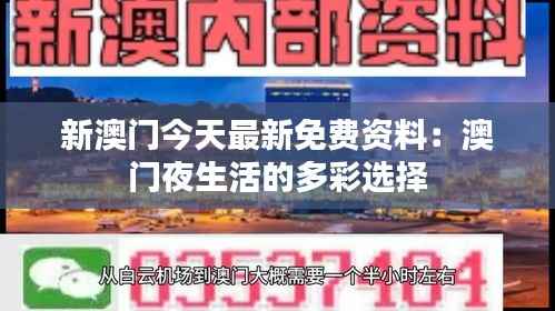 新澳门今天最新免费资料：澳门夜生活的多彩选择