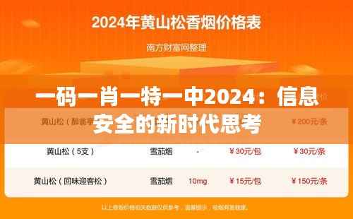 一码一肖一特一中2024：信息安全的新时代思考