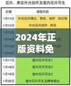 2024年正版资料免费大全视频：为终身学习者提供的福利