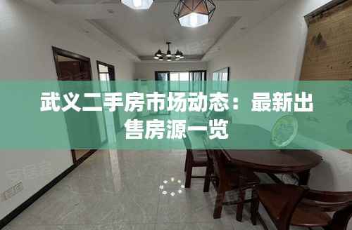武义二手房市场动态:最新出售房源一览