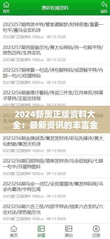 2024新奥正版资料大全：最新资讯的丰富金矿