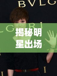 揭秘明星出场费真相，10万背后的故事全解析